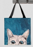 Stofftasche Beidseitig Beduckt: Katze Nosy